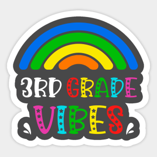 3rd Grade Vibes Rainbow Back to School Kids Sticker